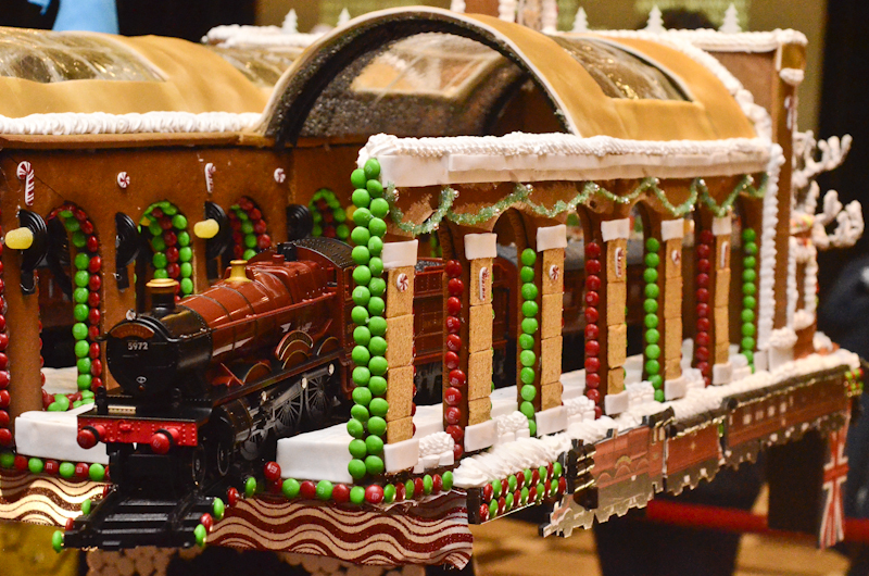 Every year the Sheraton Hotel in Seattle displays large, intricate gingerbread houses