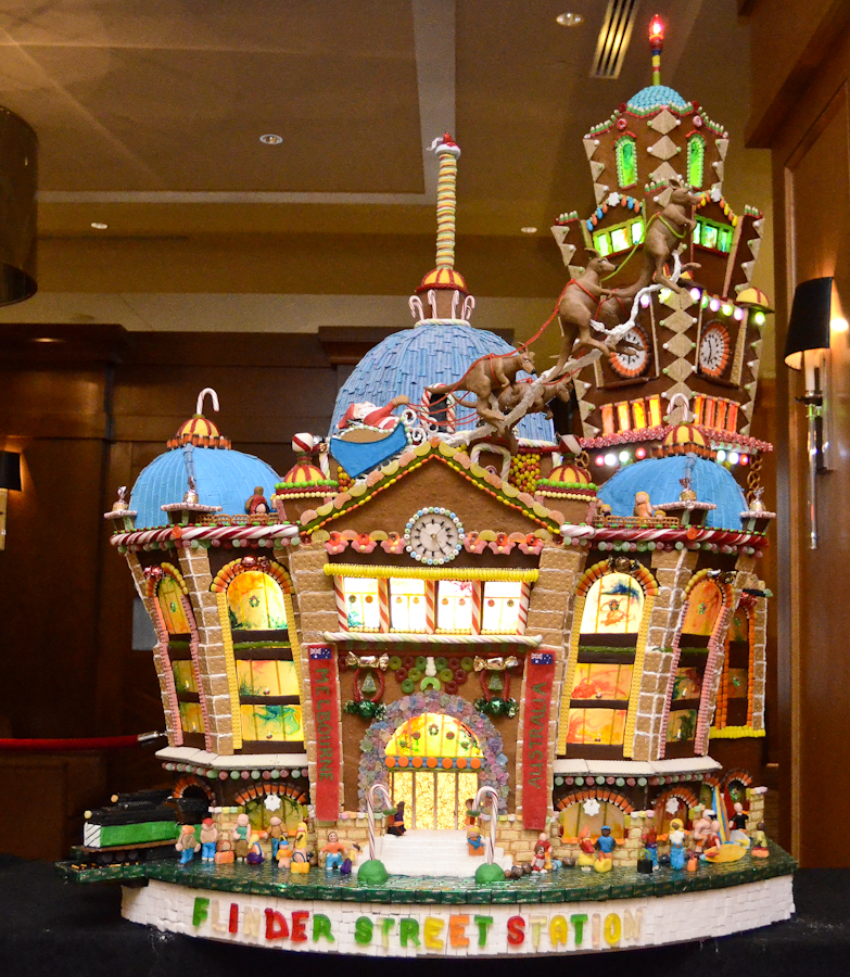 Every year the Sheraton Hotel in Seattle displays large, intricate gingerbread houses