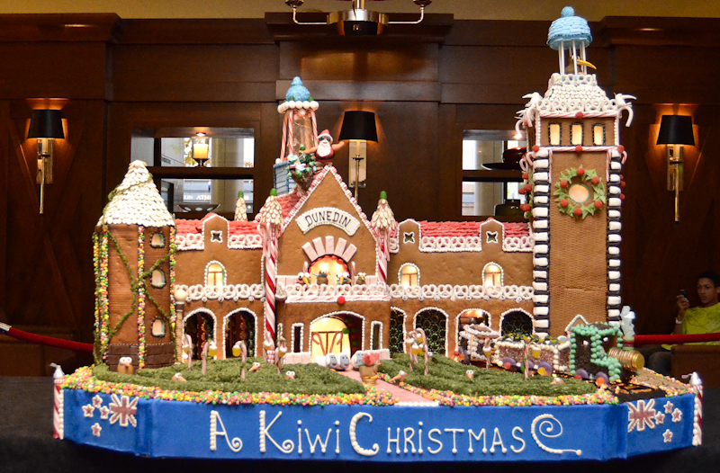 Every year the Sheraton Hotel in Seattle displays large, intricate gingerbread houses