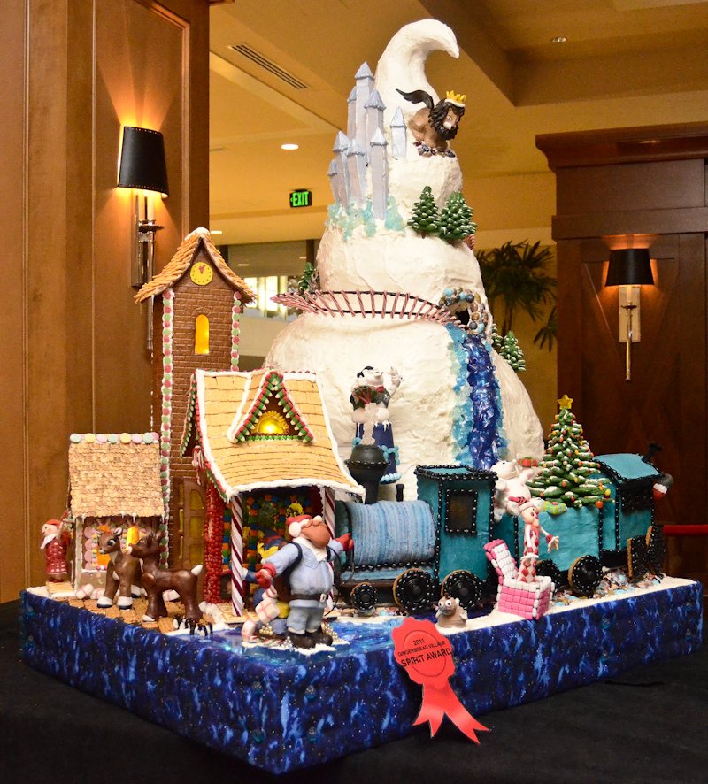 Every year the Sheraton Hotel in Seattle displays large, intricate gingerbread houses