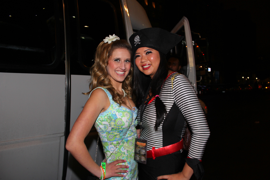 Partiers left their heads, inhibitions and clothes at home last Friday night