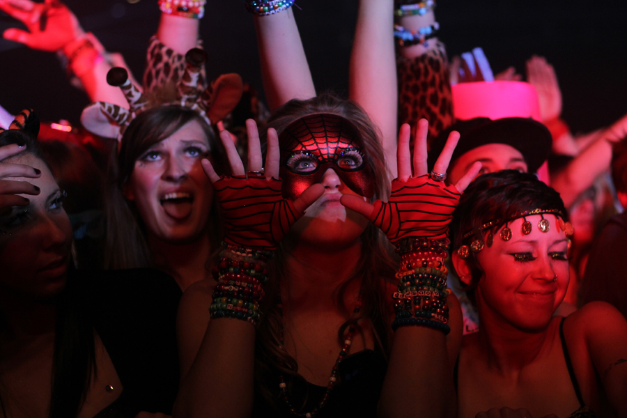 Partiers left their heads, inhibitions and clothes at home last Friday night