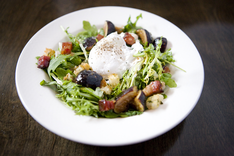 The bacon arugula salad