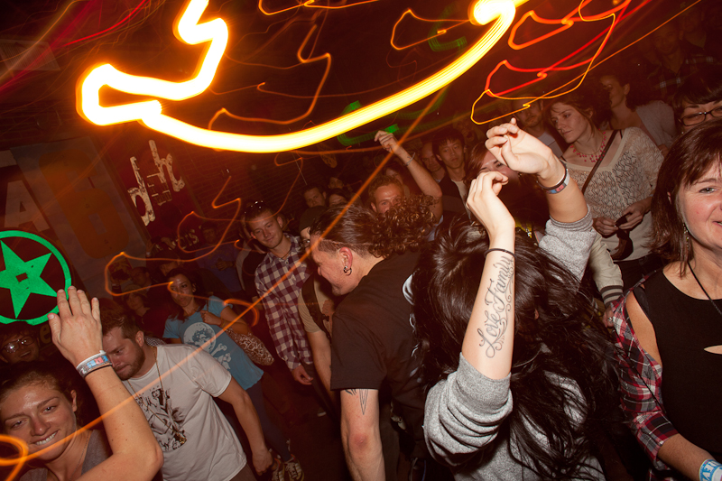 The crowd gets wild.