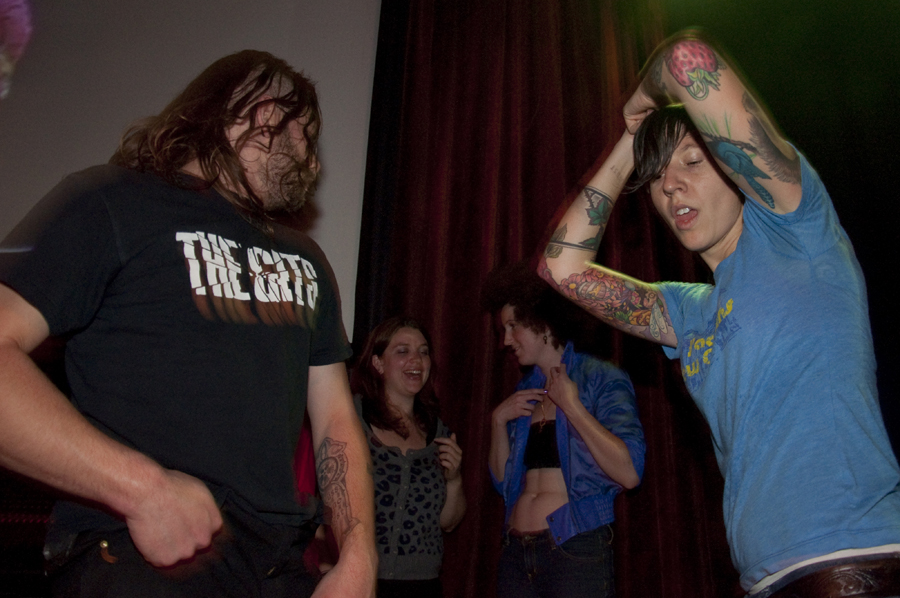 What would a party be without dancing on stage?