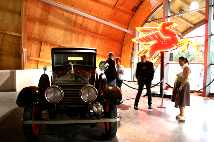 Partygoers check out the collection.