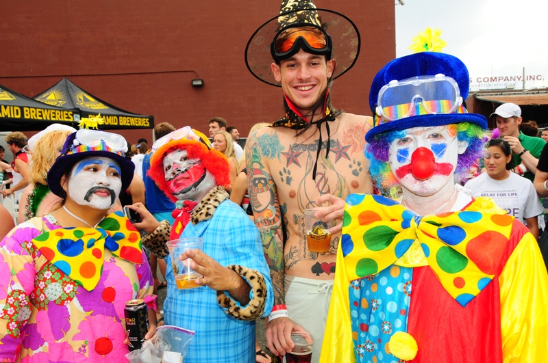 Jon, Gina, Monica and Ken dressed for some serious fun.