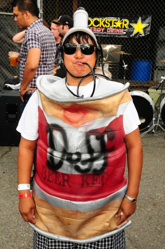 Another crazy attendee at Tomato Battle.