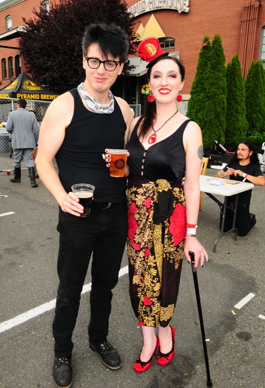 Bill and Melissa Cerise-Bullock, bandmembers from Bat Country, played early in the music lineup.