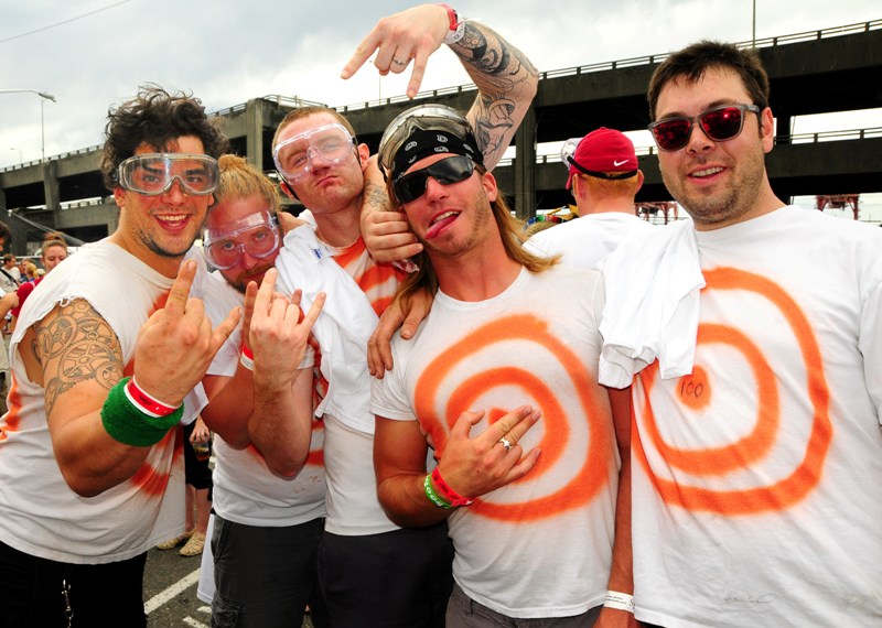 Max, Brian, Patrick, Garrett and Keegan are pumped for battle.