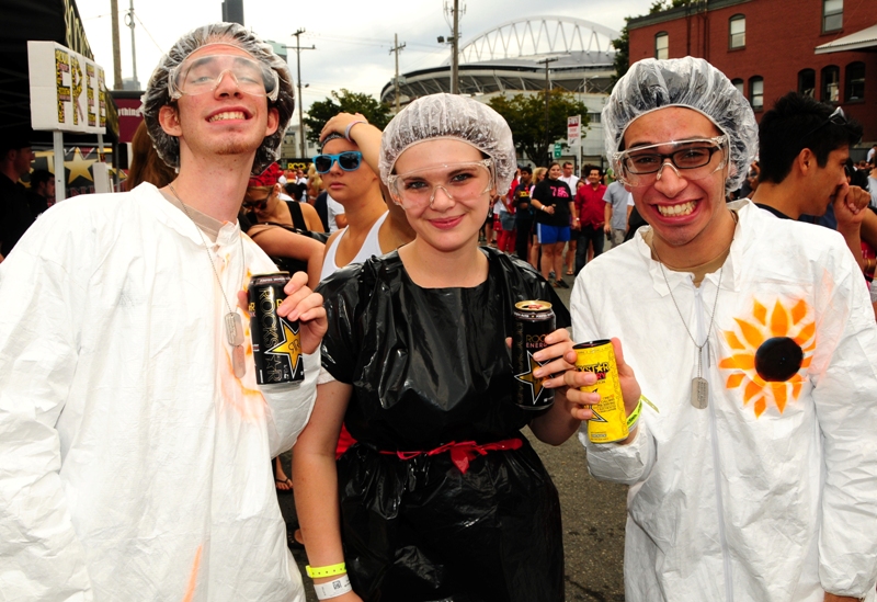 Love the shower caps on Shelby Francisco, Serge Qureshi and River Gates.