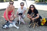 Marlee, Lola, and DB with owners Cathy Hubbell, Donna Rae, Patty Mangano.