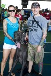 Megatron with owners Robbie and Jessica Lowery.