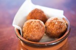 Suppli al telefono (Roman street food): fried risotto balls and mozzarella.