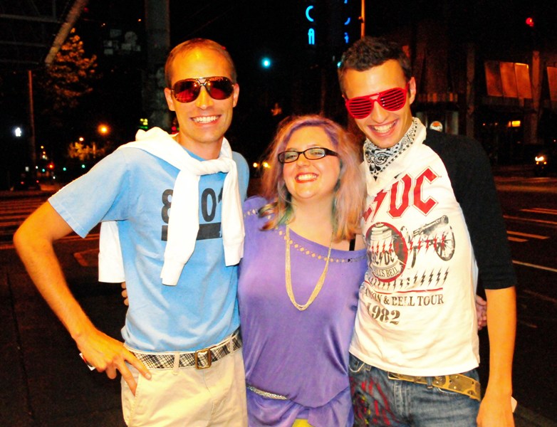 Jesse Childers, Jesse Kumm and Morgan Mills are ready to party.