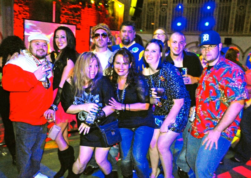 Michelle Parrot with her birthday posse.