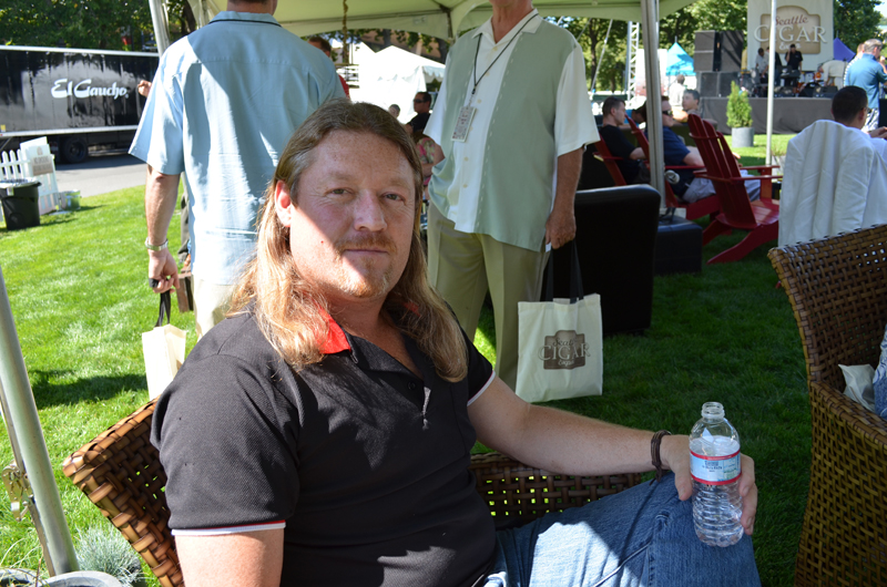 Roger Armstrong is from Texas, but happy to be at the Seattle Cigar Expo.