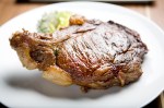 ...the precisely cooked cA´te de boeuf, so gloriously beefy that it deserves to be ranked among the city's best steaks, is a looker.