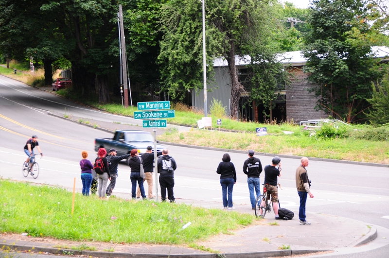 Helpful fans along the route, like the Tour de France