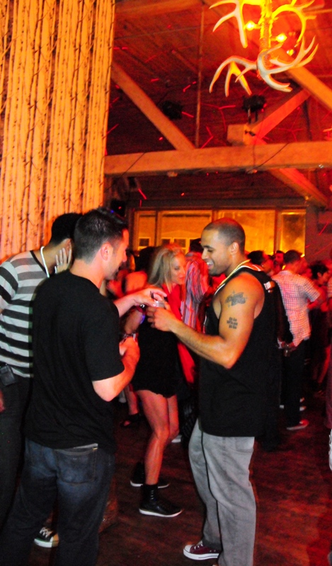 No heels for this girl, she came prepared to dance.