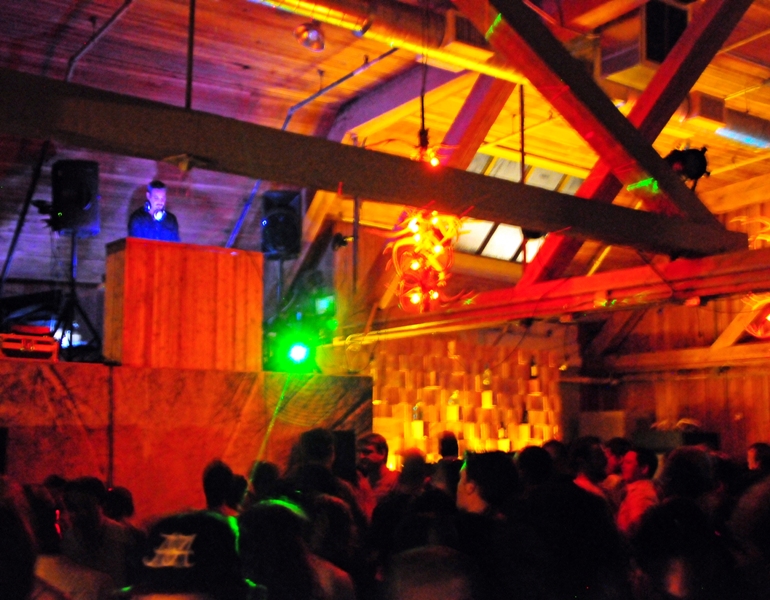 DJing from the rafters.