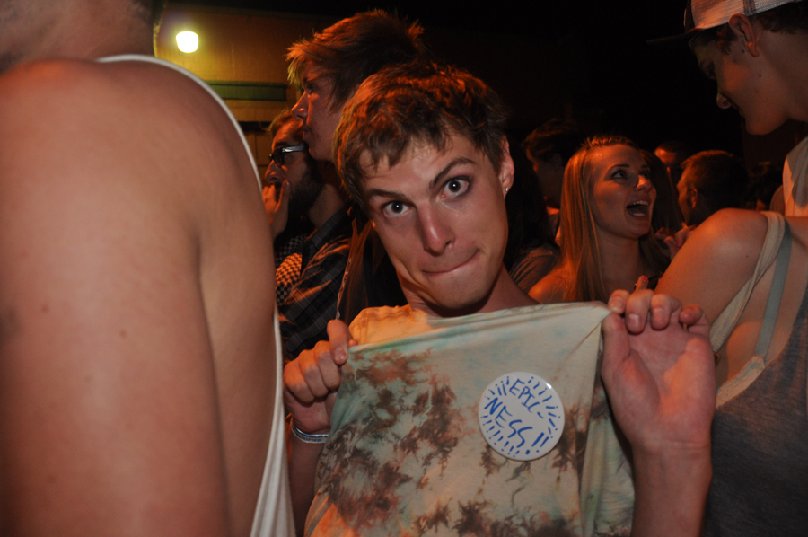 Ian showed off his home made pin and danced to Beat Connection.