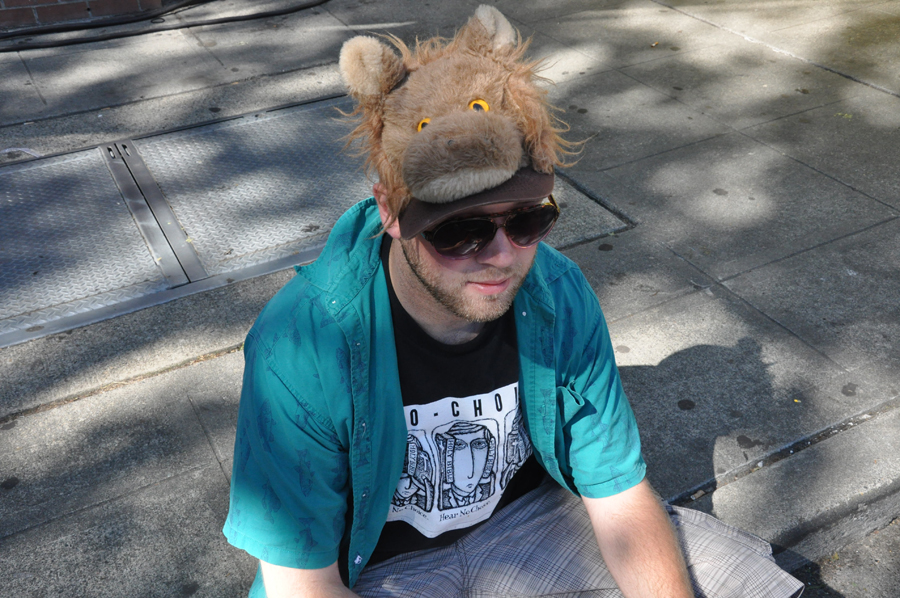 Arthur's hat was hard to identify. Is it a horse? Or a bear?