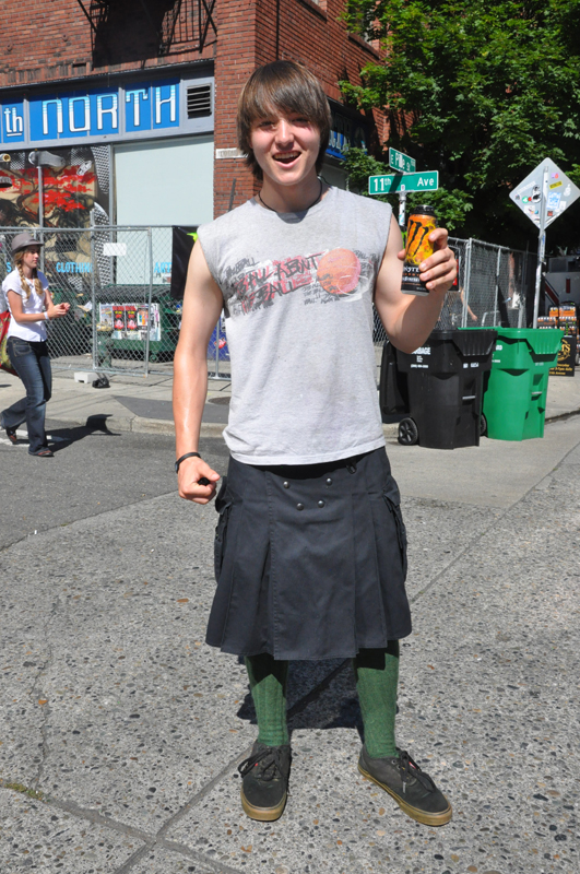Tanner rocked a kilt and was stoked for Explosions in the Sky.