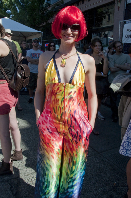 Marissa stood out at the back of the crowd during The Posies' set.