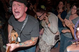 Sassparilla from Portland, OR opened the night with their fast-paced, punk-root, blood-jug holler music.