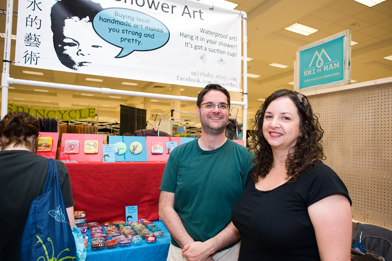 Buying local handmade art makes you strong and pretty. Shower Art by Ugly Baby Douglas and Rosalie Gale. www.uglybaby.etsy.com