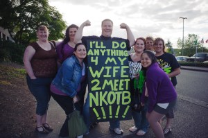 One of the NKOTBSB's must be on his wife's free pass list. Or, he really screwed up real bad.