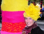 Annie De Vuono, a member of the Millinery Artisan Guild, wears one of her creations.