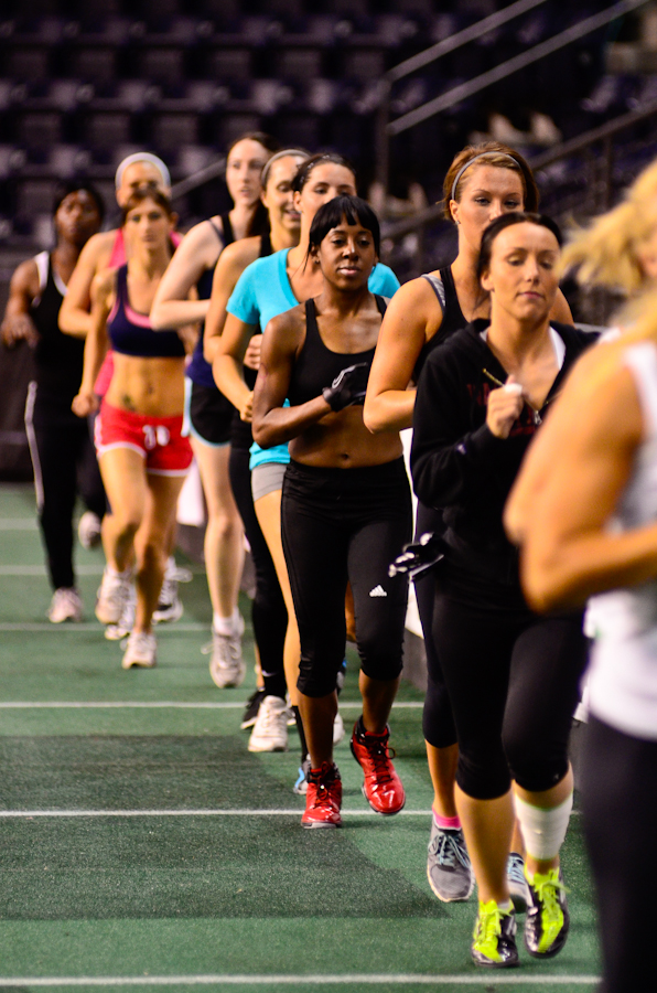 Seattle Mist held tryouts for their lingerie football team.