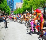 Seattle's naked bikers show all their colors at the Pride Parade.