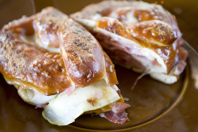 The only thing to rival the soft pretzel at Brave Horse is the lightly toasted ham and cheese.