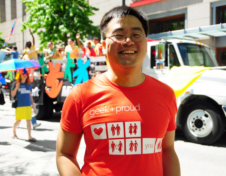 Member of the Microsoft contingent.