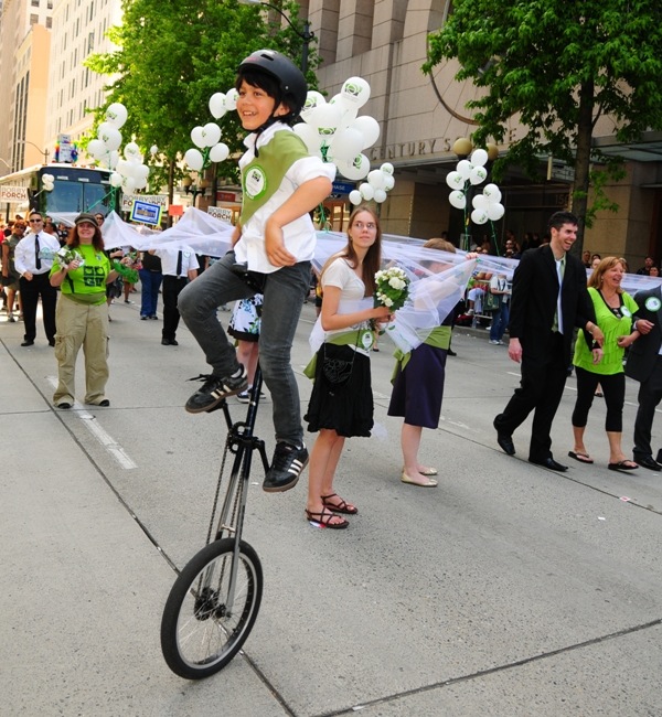 An impressive 11-year-old unicyclist.