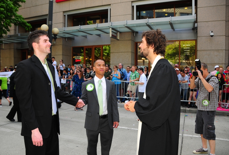 Equal Rights Washington performs a gay marriage.