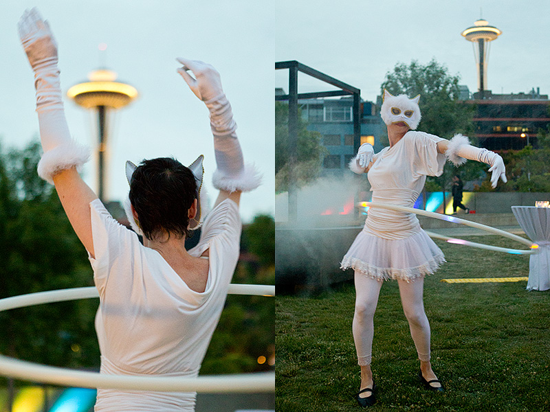 Wandering around the park was a talented hula hooper - Ms. B Hooping Allure - also known as Jamie Berg.
