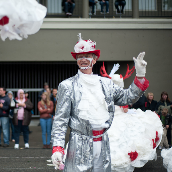 A ridiculous downpour didn't dampen the spirits of the thousands that turned