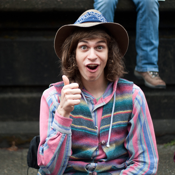 A ridiculous downpour didn't dampen the spirits of the thousands that turned