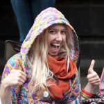 A ridiculous downpour didn't dampen the spirits of the thousands that turned