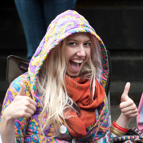 A ridiculous downpour didn't dampen the spirits of the thousands that turned