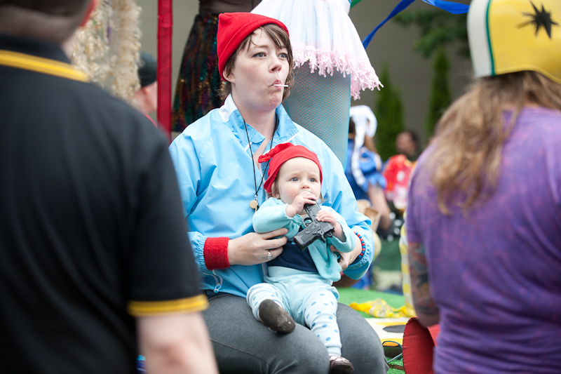 A ridiculous downpour didn't dampen the spirits of the thousands that turned