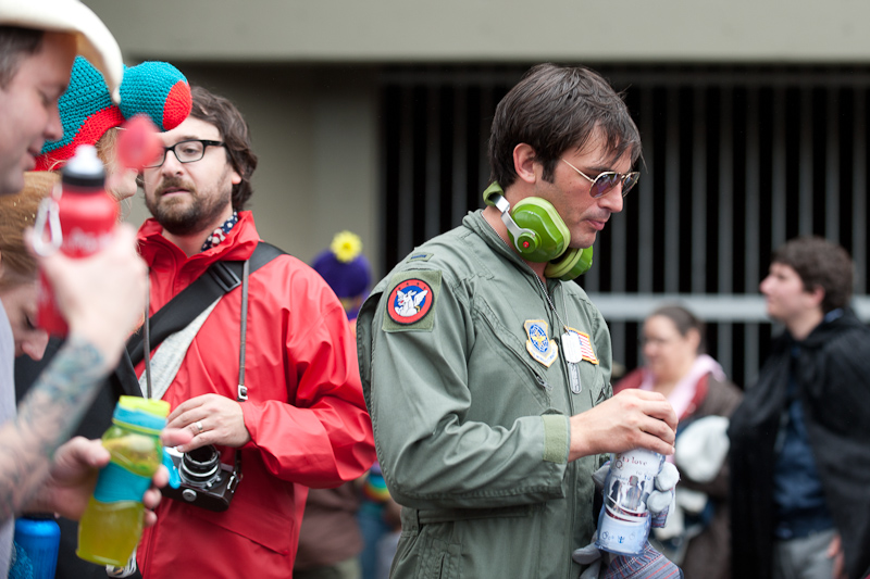 A ridiculous downpour didn't dampen the spirits of the thousands that turned