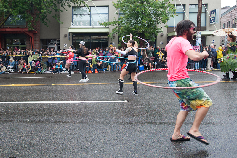 A ridiculous downpour didn't dampen the spirits of the thousands that turned