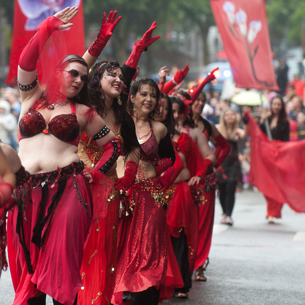 A ridiculous downpour didn't dampen the spirits of the thousands that turned