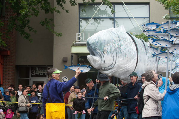 A ridiculous downpour didn't dampen the spirits of the thousands that turned