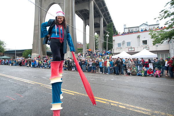 A ridiculous downpour didn't dampen the spirits of the thousands that turned